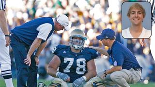 Illustration for article titled Small, Unathletic Walk-On Injures 9 Starters In Notre Dame Football Practice